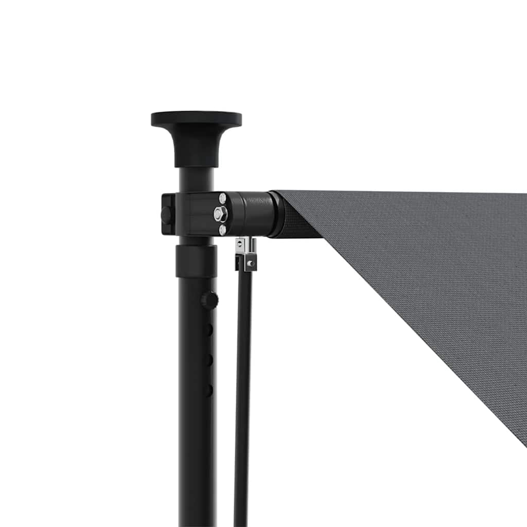 Markise Einziehbar Anthrazit 200x150 cm Stoff und Stahl