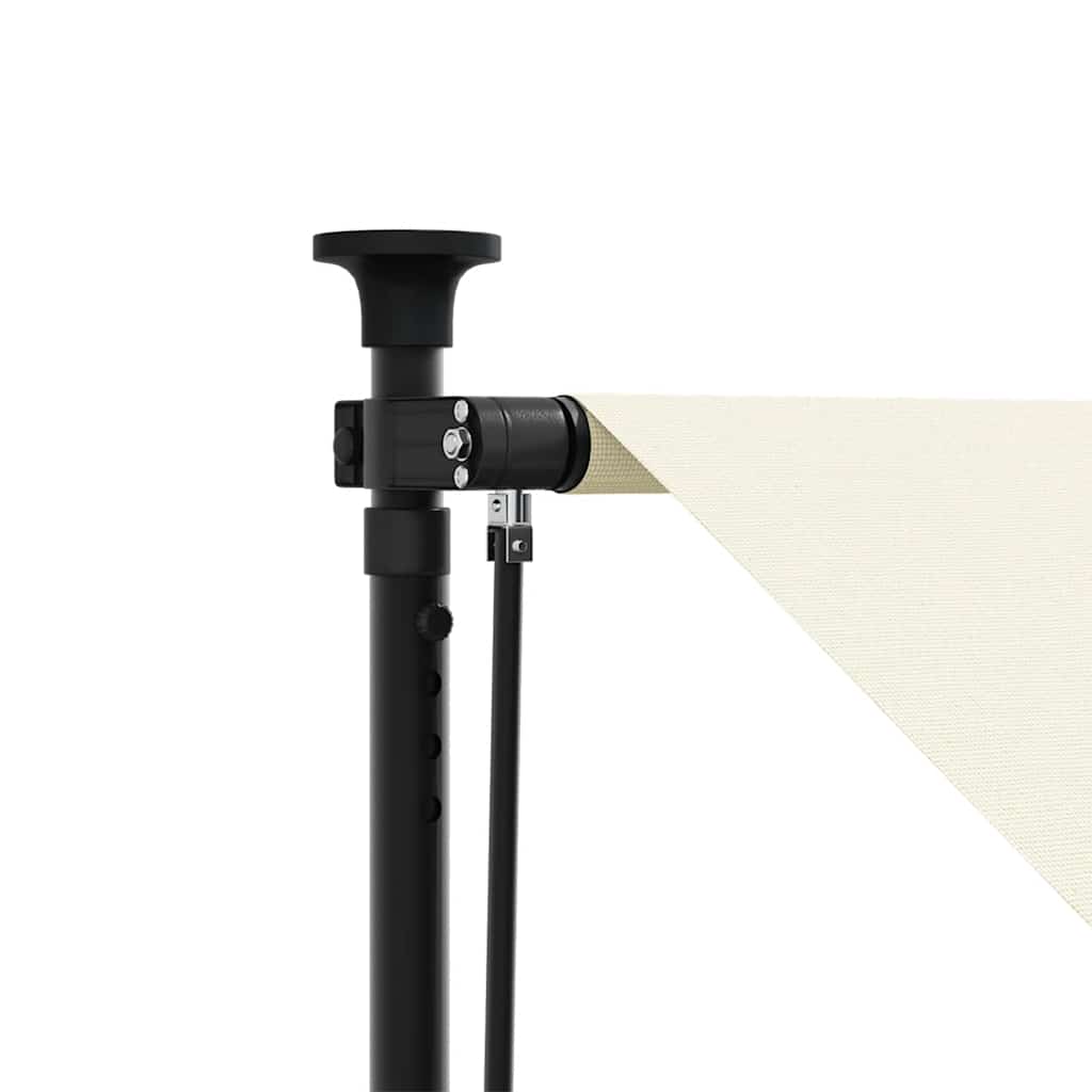 Markise Einziehbar Creme 100x150 cm Stoff und Stahl