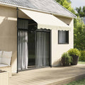 Markise Einziehbar Creme 250x150 cm Stoff und Stahl