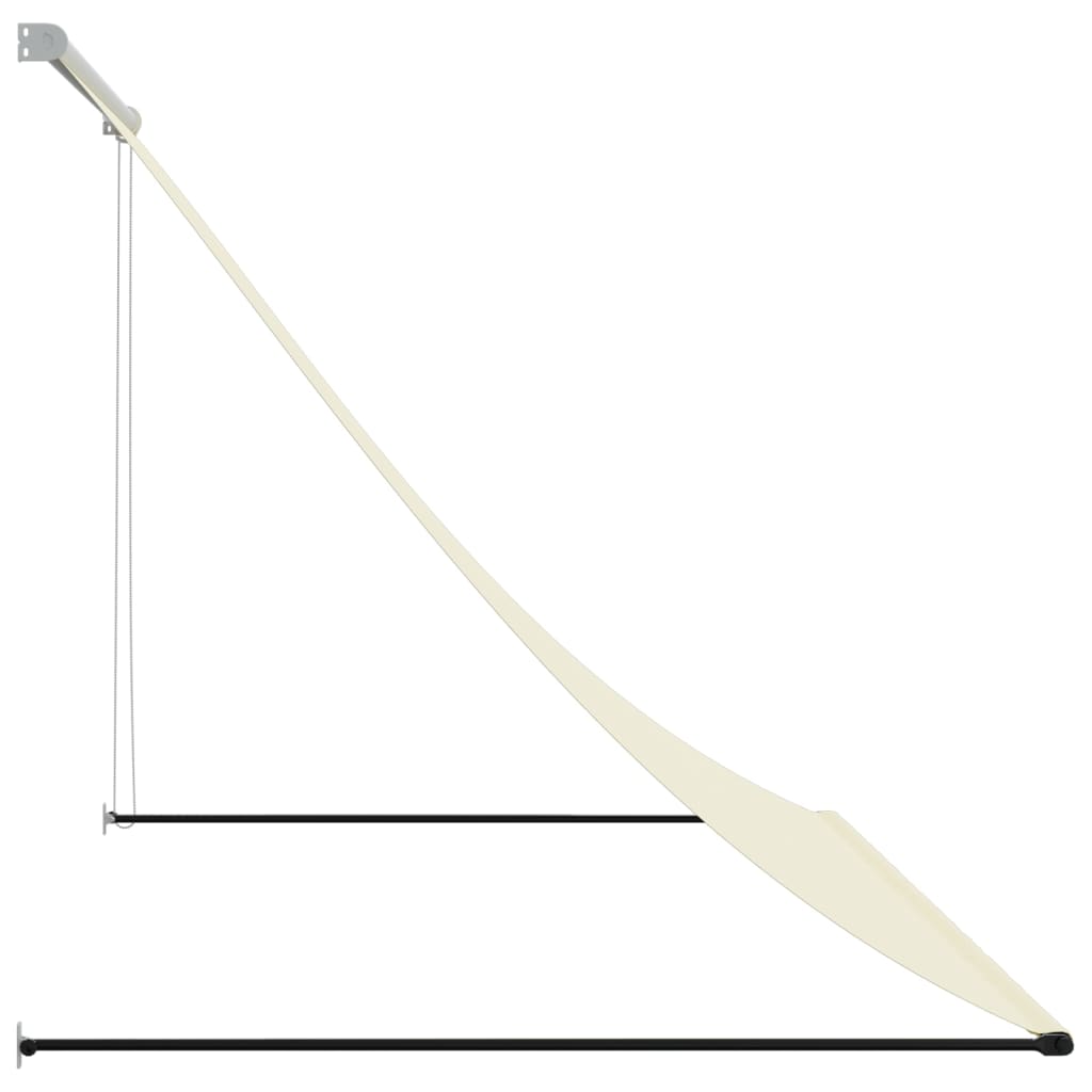 Markise Einziehbar Creme 200x150 cm Stoff und Stahl