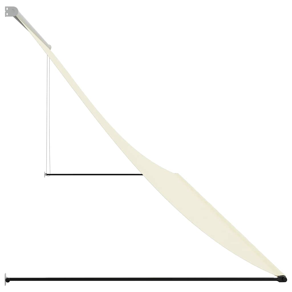 Markise Einziehbar Creme 400x150 cm Stoff und Stahl