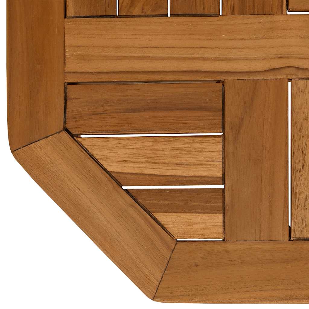 Tischplatte 40x40x2,5 cm Achteckig Massivholz Teak