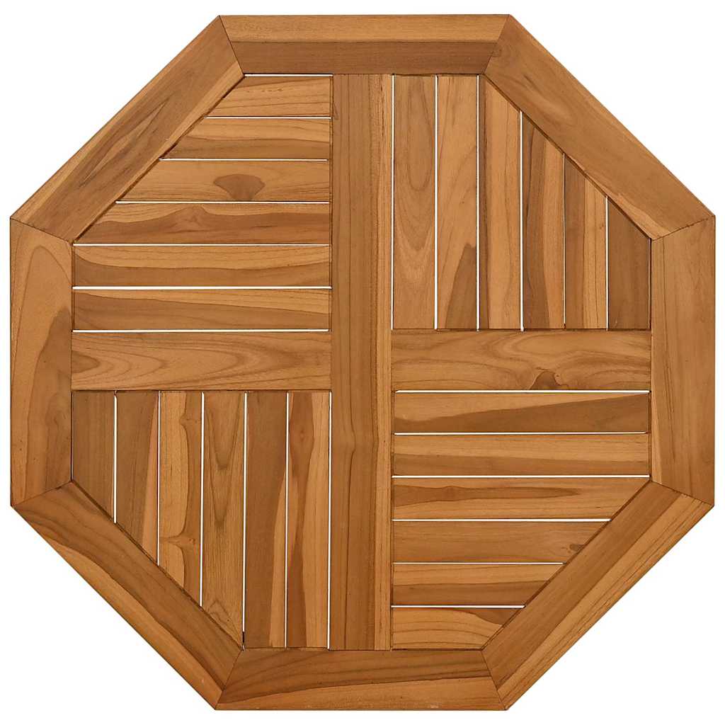 Tischplatte 70x70x2,5 cm Achteckig Massivholz Teak