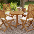 Tischplatte 70x70x2,5 cm Achteckig Massivholz Teak