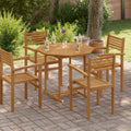 Tischplatte 90x90x2,5 cm Achteckig Massivholz Teak