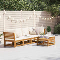 6-tlg. Garten-Lounge-Set mit Kissen Massivholz Akazie