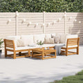 6-tlg. Garten-Lounge-Set mit Kissen Massivholz Akazie