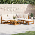 6-tlg. Garten-Lounge-Set mit Kissen Massivholz Akazie