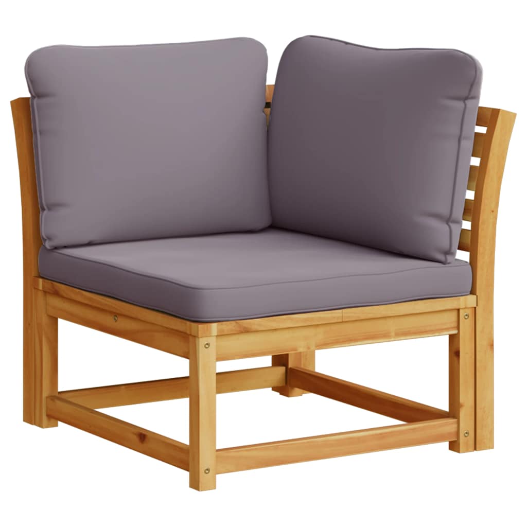 4-tlg. Garten-Lounge-Set mit Kissen Massivholz Akazie