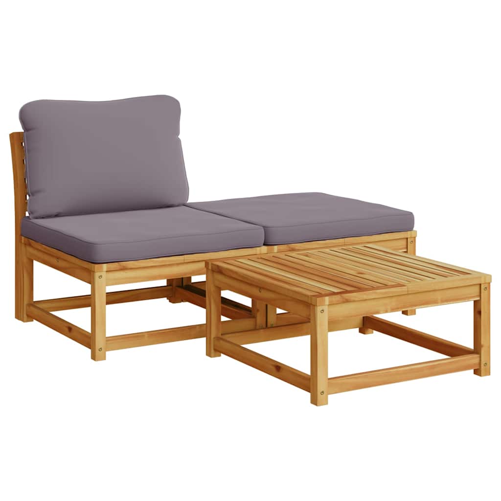 5-tlg. Garten-Lounge-Set mit Kissen Massivholz Akazie