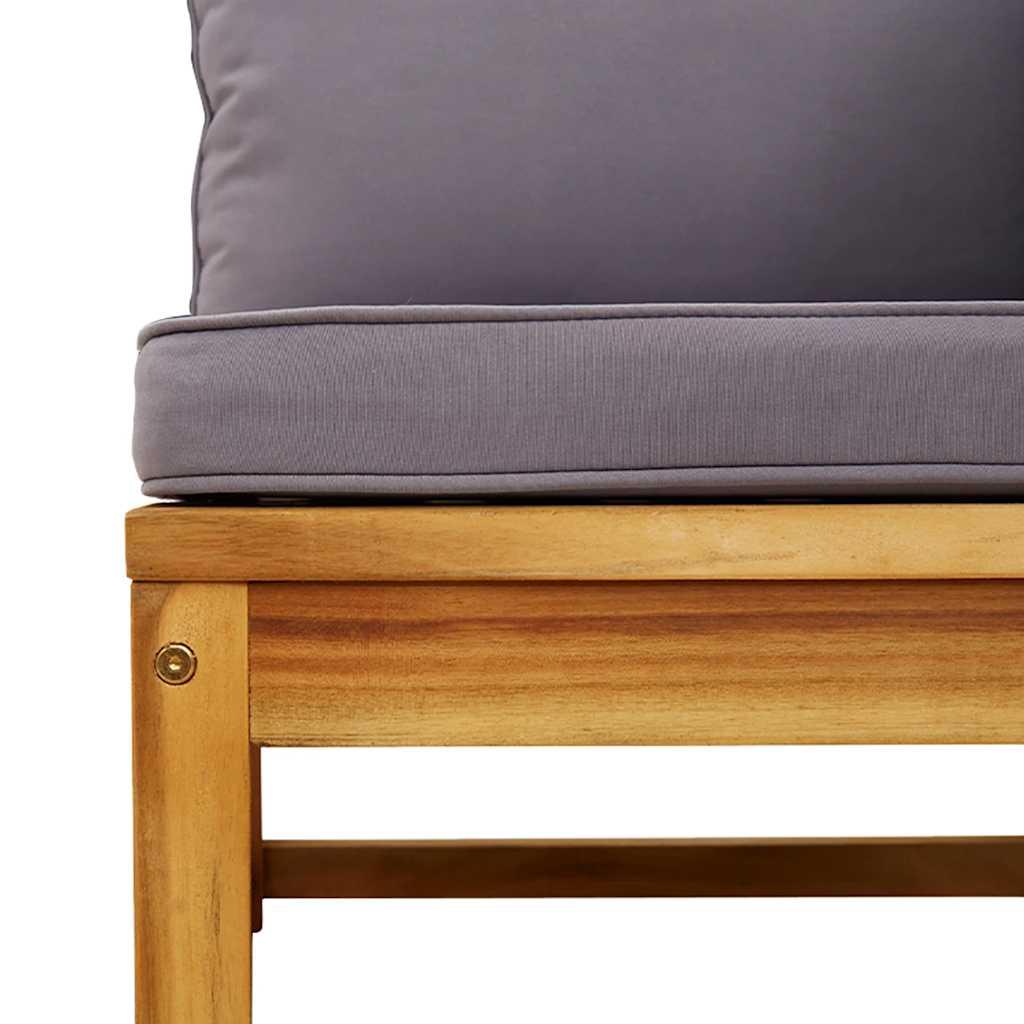 6-tlg. Garten-Lounge-Set mit Kissen Massivholz Akazie