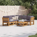 6-tlg. Garten-Lounge-Set mit Kissen Massivholz Akazie