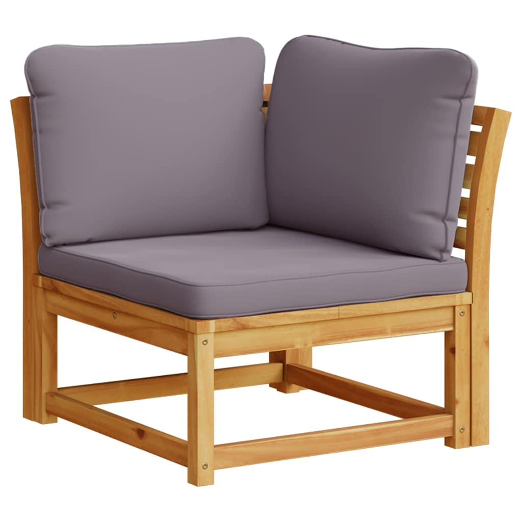 6-tlg. Garten-Lounge-Set mit Kissen Massivholz Akazie