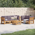 6-tlg. Garten-Lounge-Set mit Kissen Massivholz Akazie