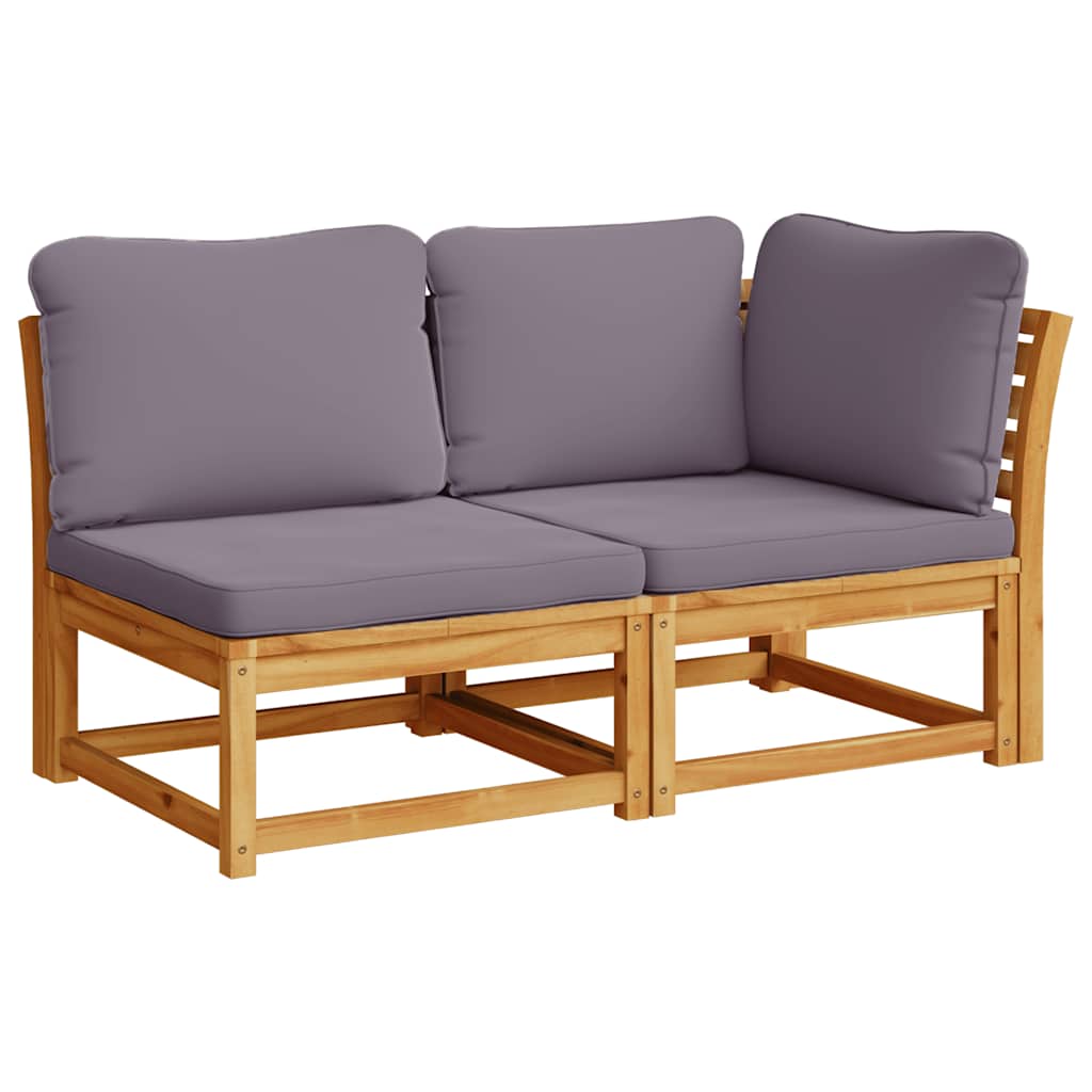 10-tlg. Garten-Lounge-Set mit Kissen Massivholz Akazie