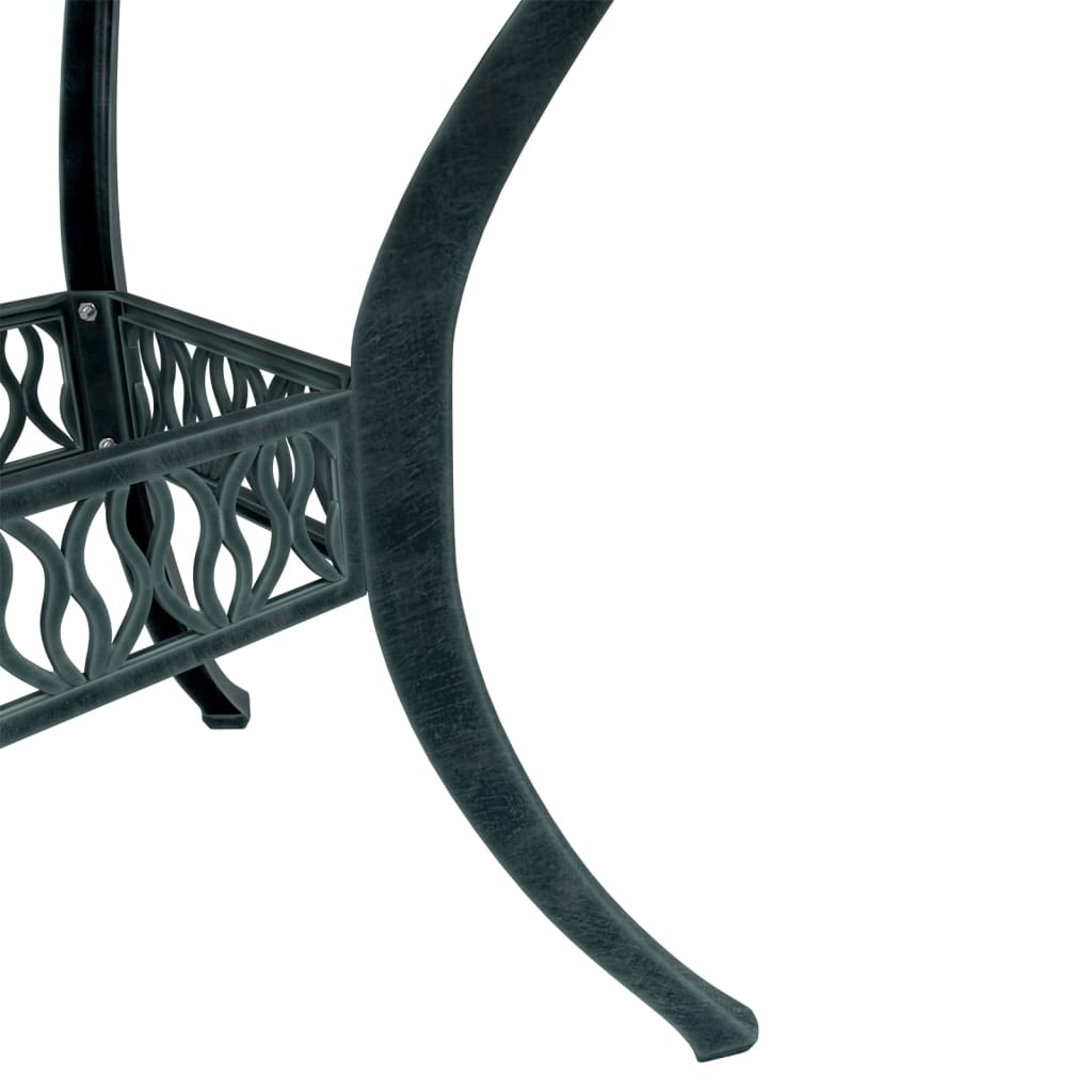 3-tlg. Bistro-Set Grün Aluminiumguss