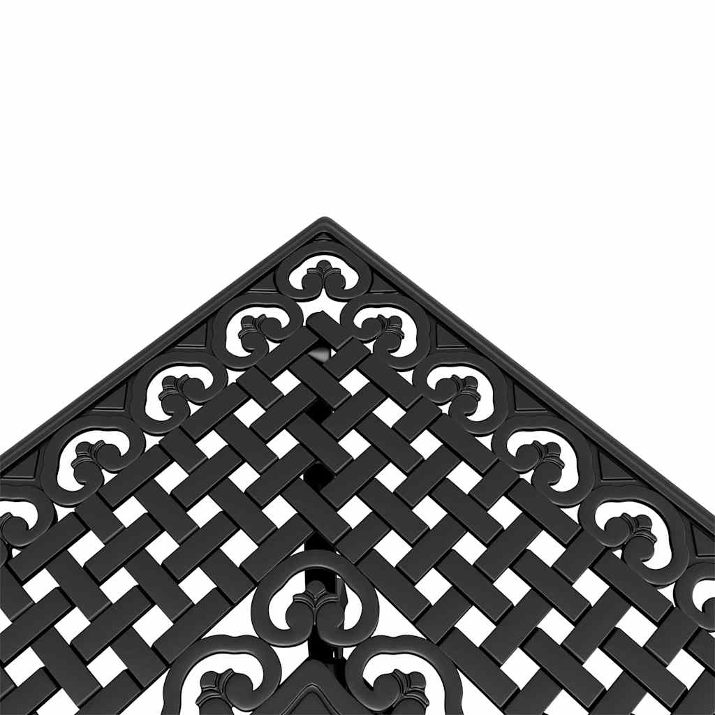 3-tlg. Bistro-Set Schwarz Aluminiumguss