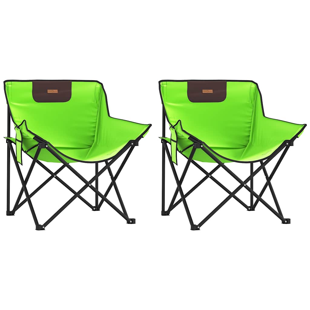 Campingstühle 2 Stk. mit Tasche Klappbar Grün
