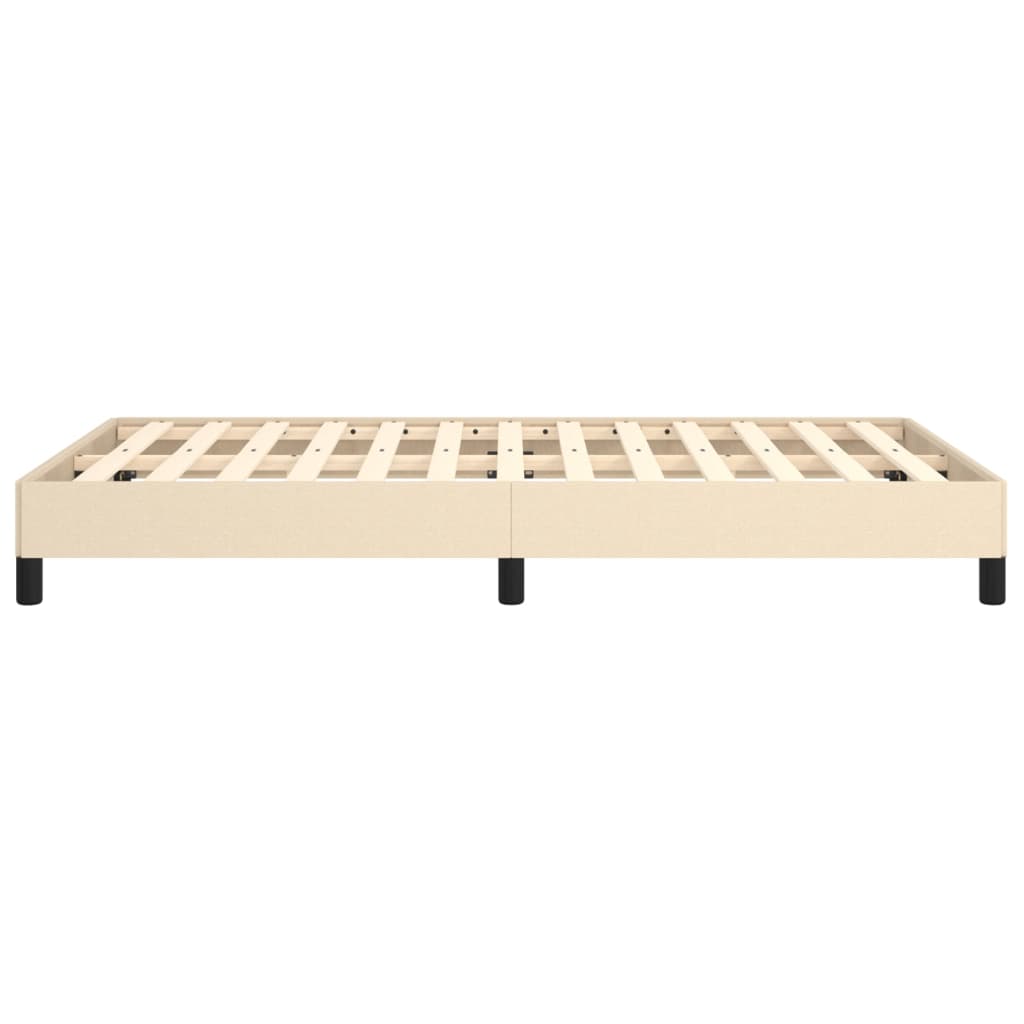 Bettgestell ohne Matratze Creme 120x190 cm Stoff