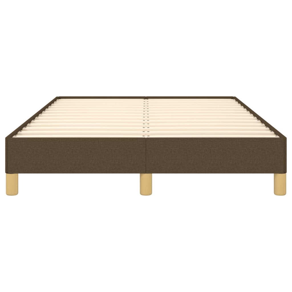 Bettgestell ohne Matratze Dunkelbraun 120x190 cm Stoff