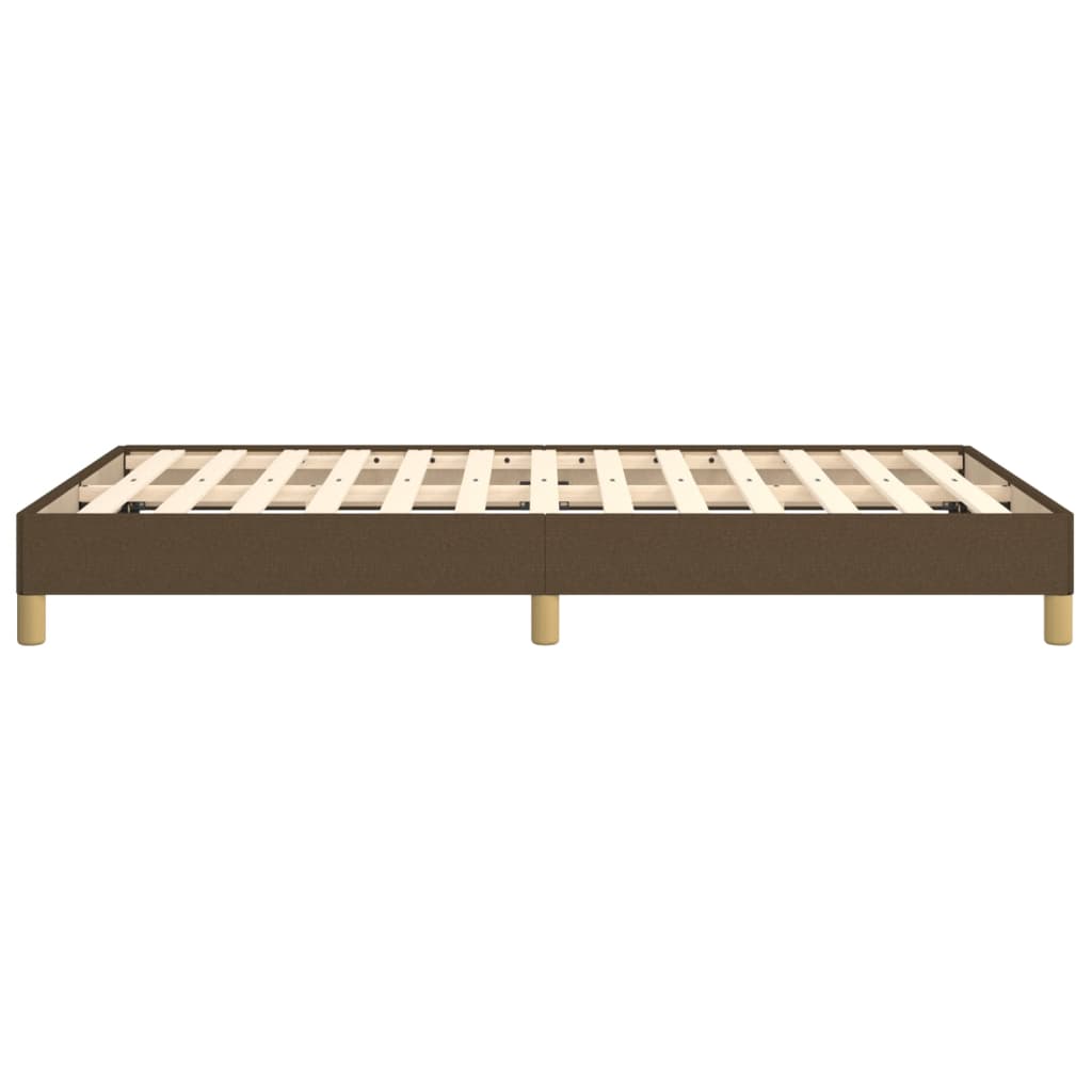 Bettgestell ohne Matratze Dunkelbraun 120x190 cm Stoff