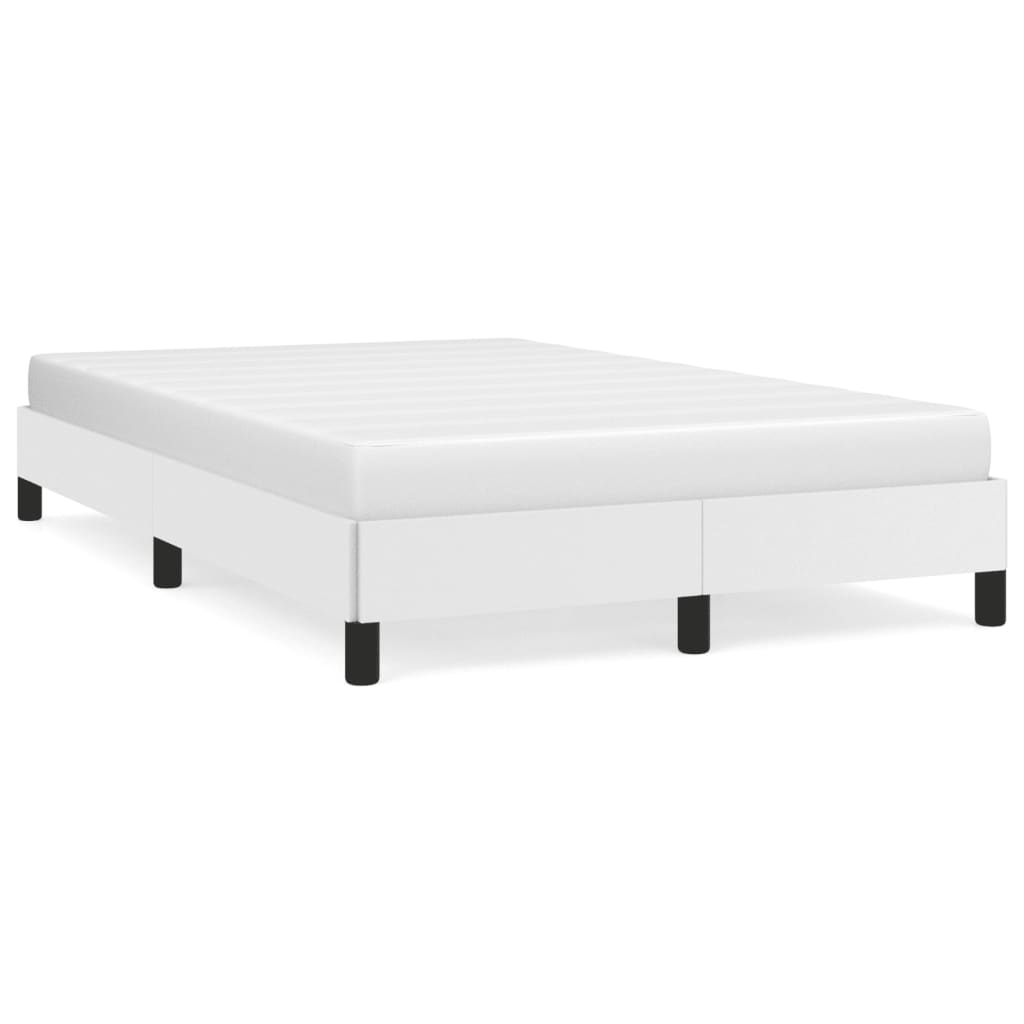 Bettgestell ohne Matratze Weiß 120x190 cm Kunstleder