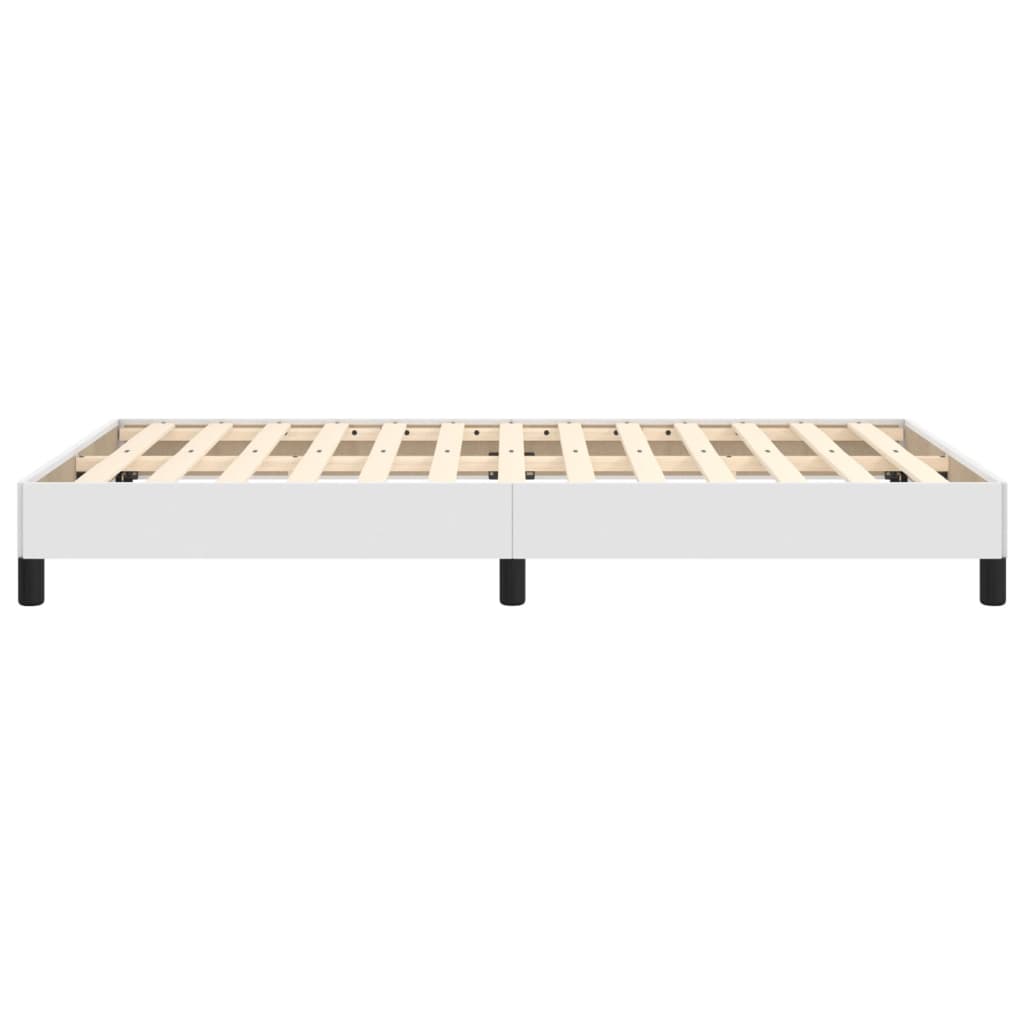 Bettgestell ohne Matratze Weiß 120x190 cm Kunstleder