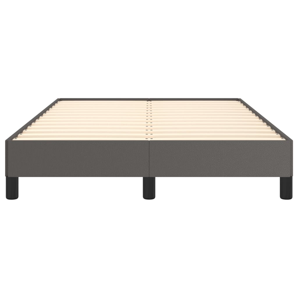 Bettgestell ohne Matratze Grau 120x190 cm Kunstleder