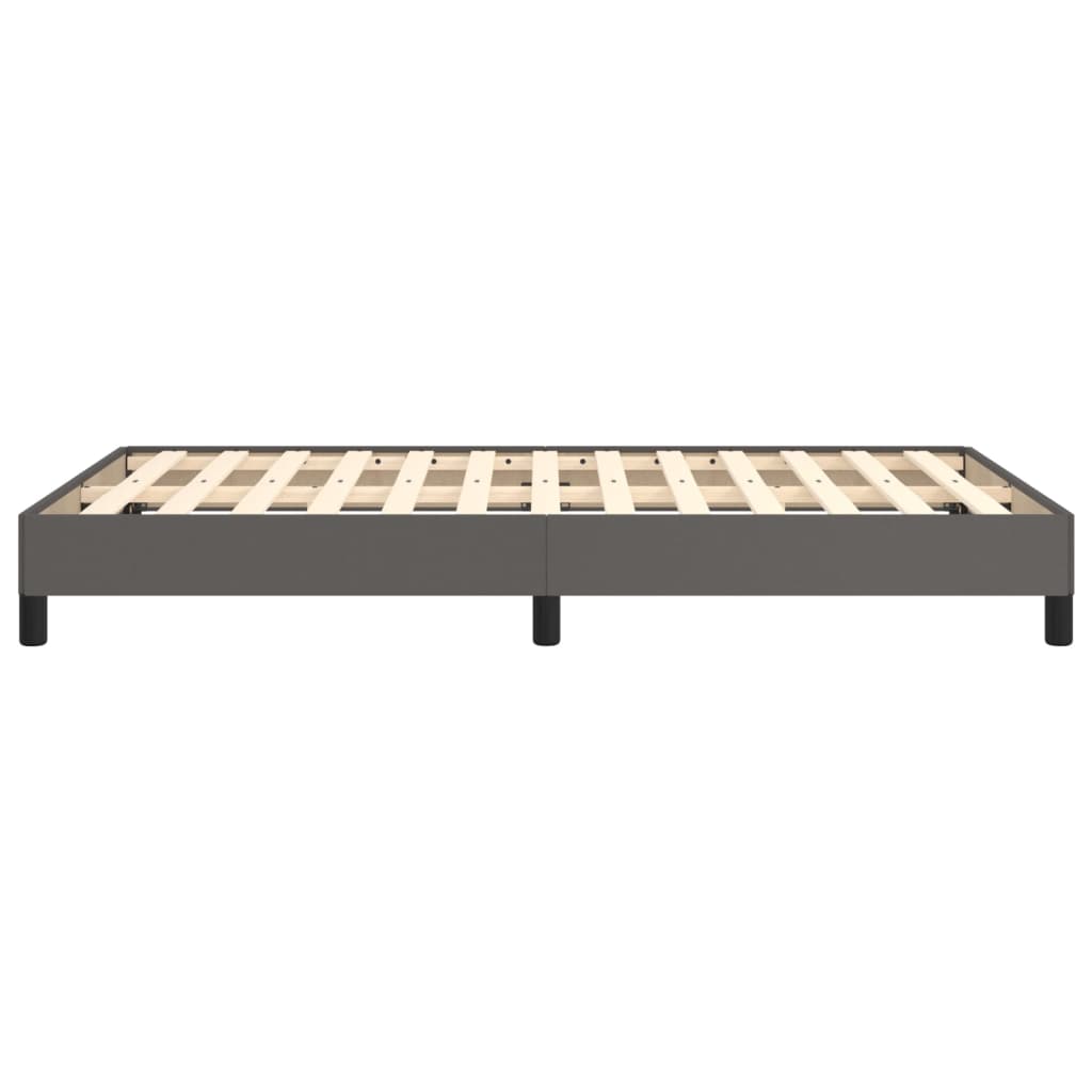 Bettgestell ohne Matratze Grau 120x190 cm Kunstleder