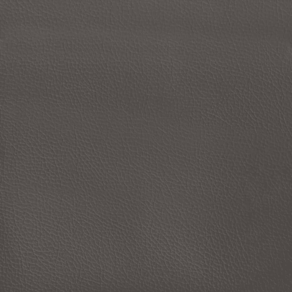 Bettgestell ohne Matratze Grau 120x190 cm Kunstleder