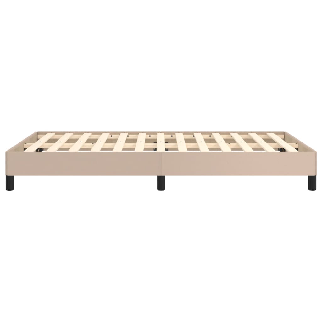 Bettgestell ohne Matratze Cappuccino-Braun 120x190cm Kunstleder