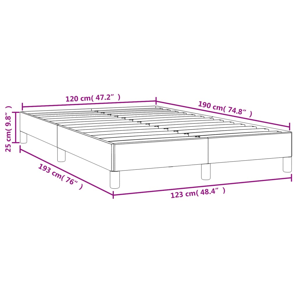 Bettgestell ohne Matratze Cappuccino-Braun 120x190cm Kunstleder