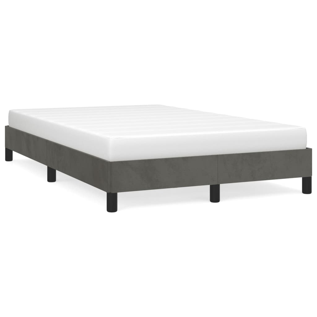 Bettgestell ohne Matratze Dunkelgrau 120x190 cm Samt