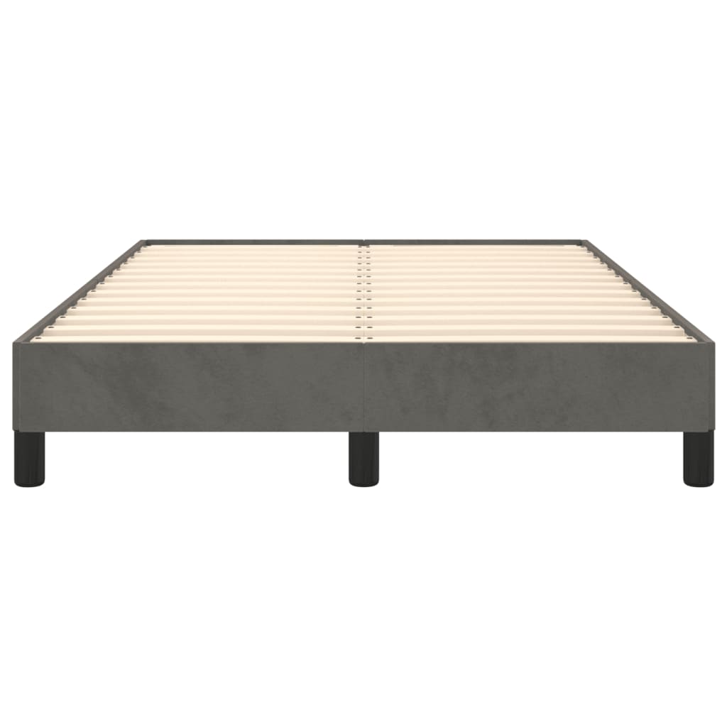 Bettgestell ohne Matratze Dunkelgrau 120x190 cm Samt