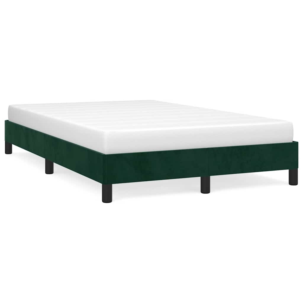 Bettgestell ohne Matratze Dunkelgrün 120x190 cm Samt