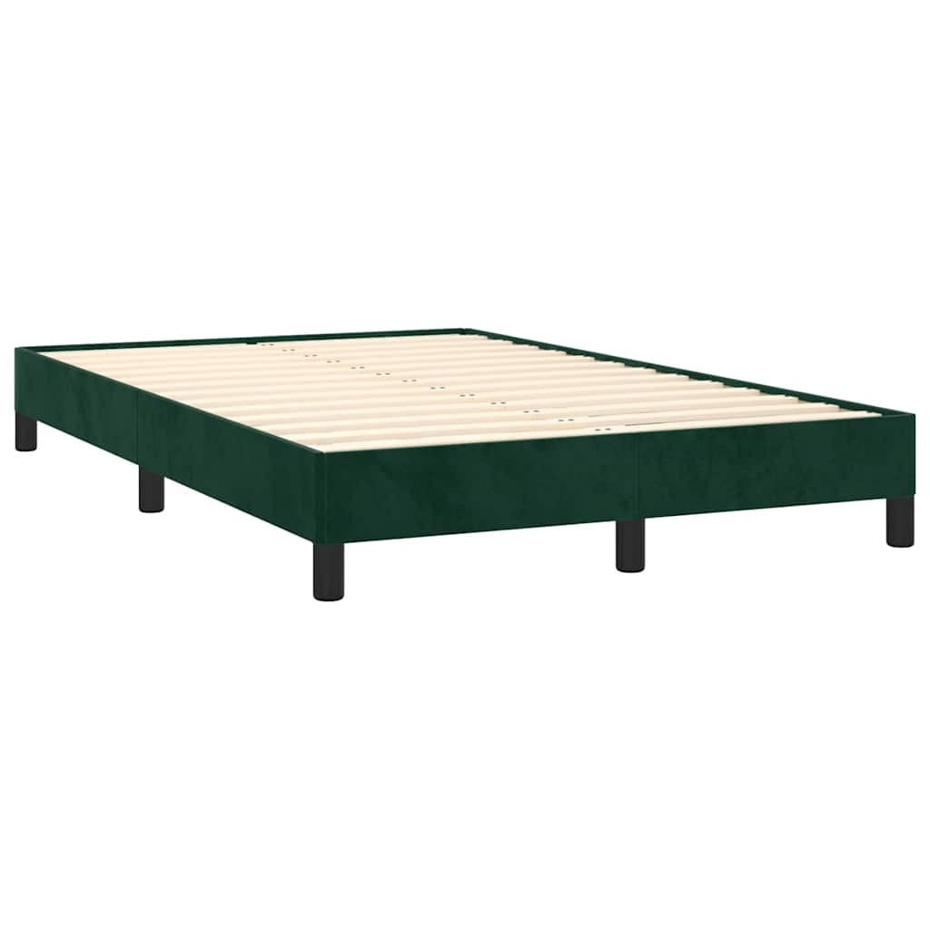 Bettgestell ohne Matratze Dunkelgrün 120x190 cm Samt