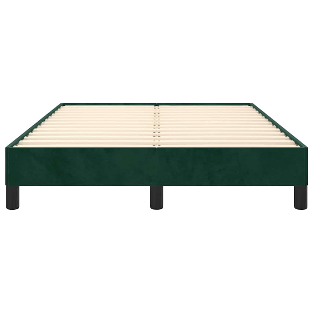 Bettgestell ohne Matratze Dunkelgrün 120x190 cm Samt