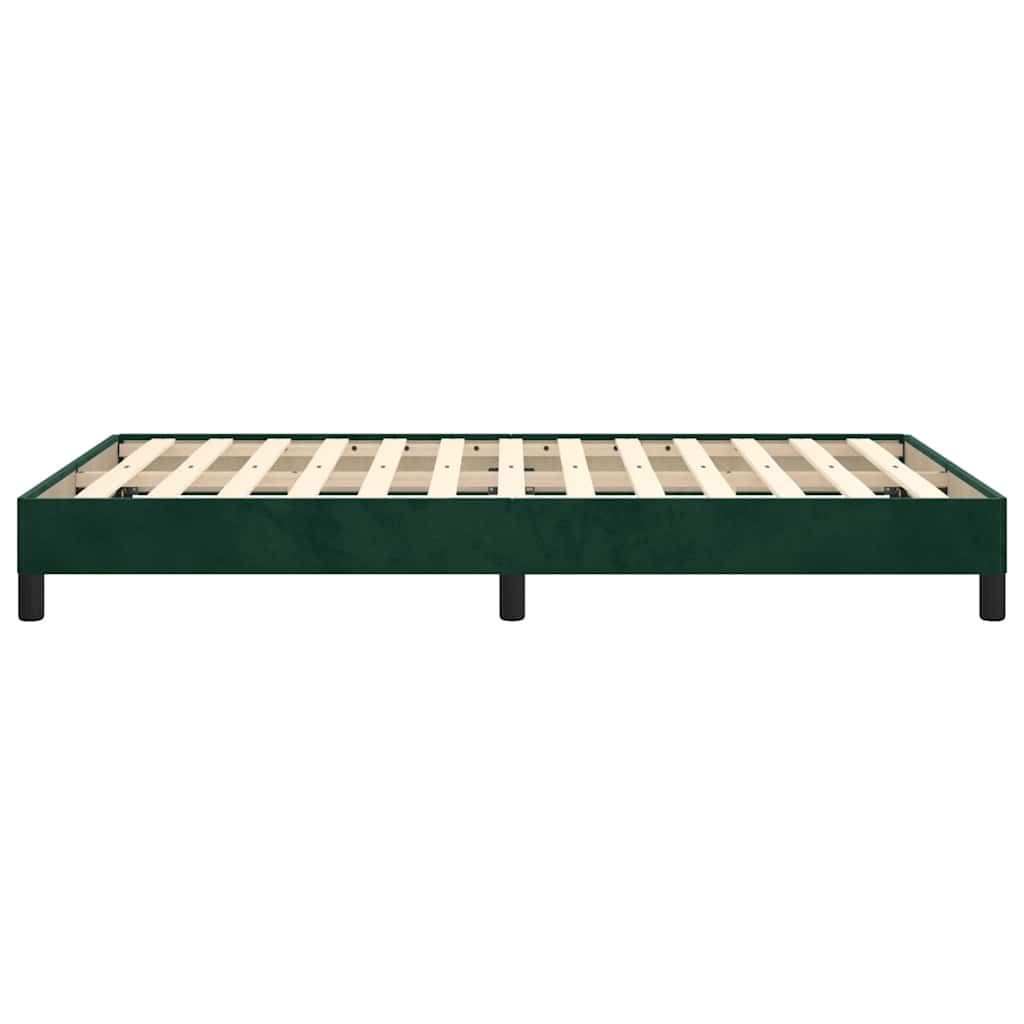 Bettgestell ohne Matratze Dunkelgrün 120x190 cm Samt