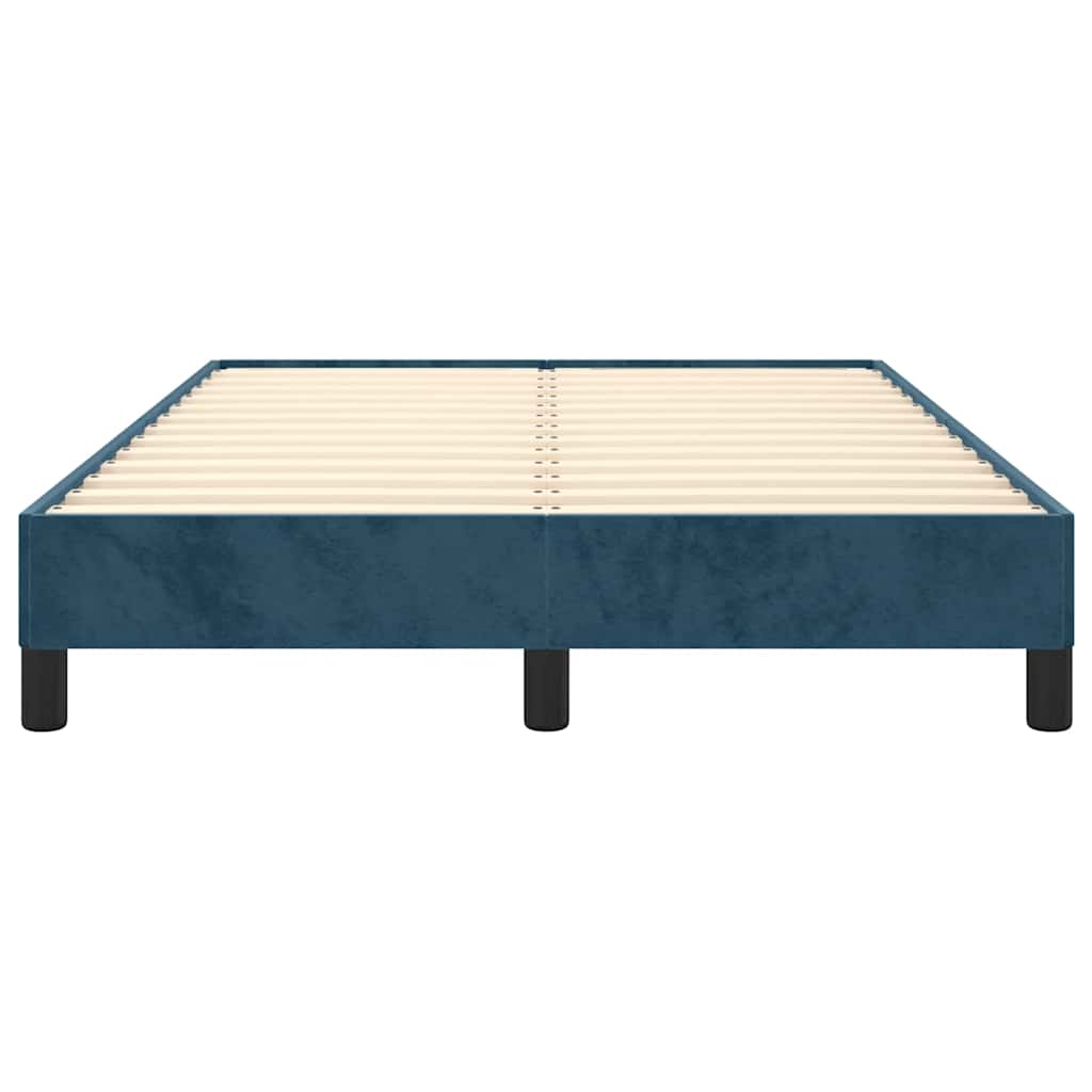 Bettgestell ohne Matratze Dunkelblau 120x190 cm Samt