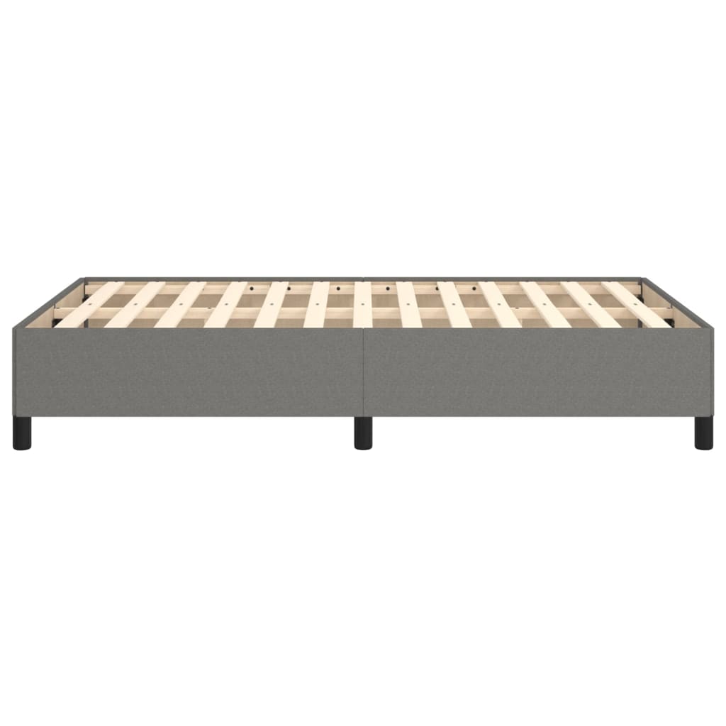 Bettgestell ohne Matratze Dunkelgrau 120x190 cm Stoff