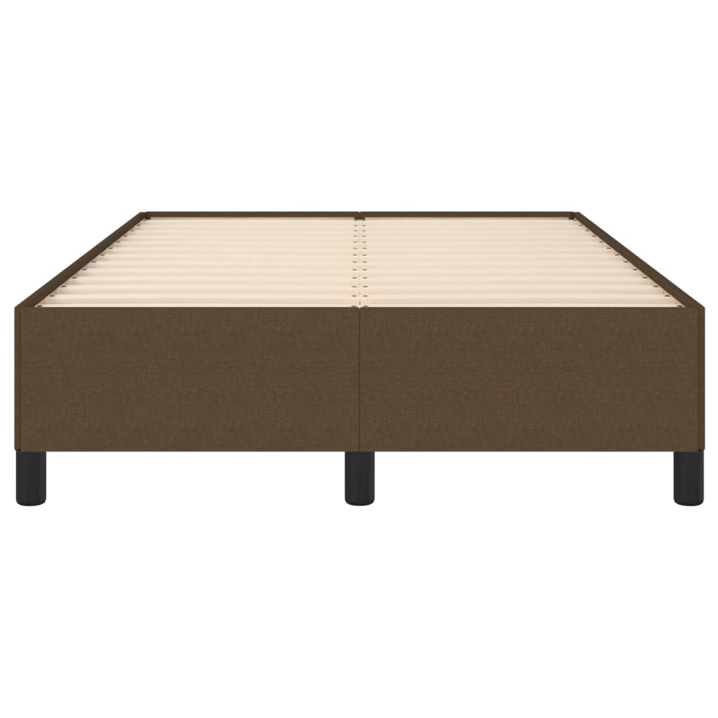 Bettgestell ohne Matratze Dunkelbraun 120x190 cm Stoff