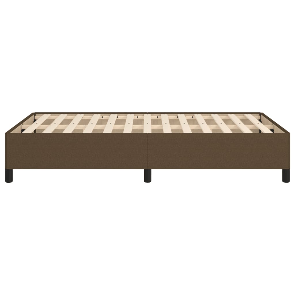 Bettgestell ohne Matratze Dunkelbraun 120x190 cm Stoff