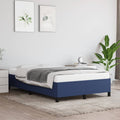 Bettgestell ohne Matratze Blau 120x190 cm Stoff