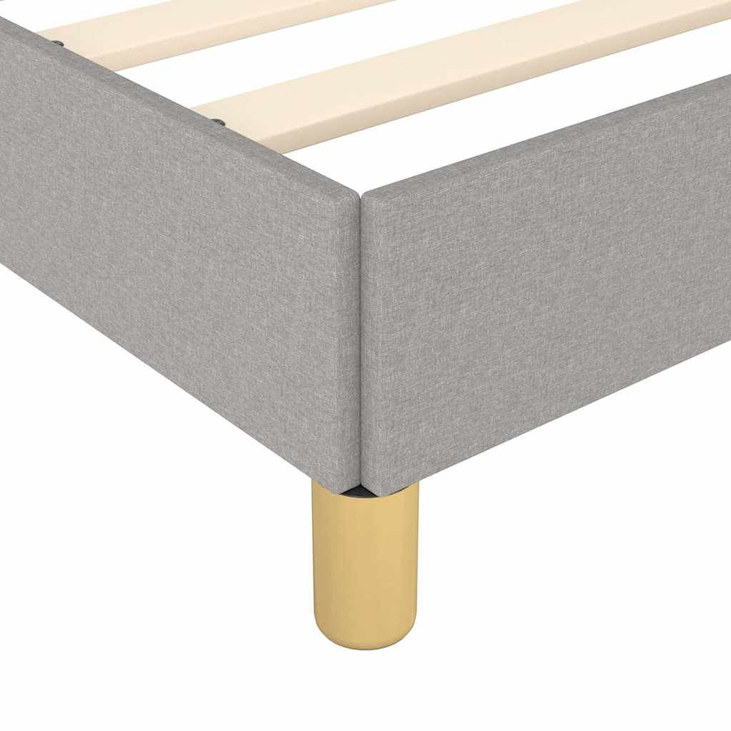 Bettgestell ohne Matratze Hellgrau 120x190 cm Stoff