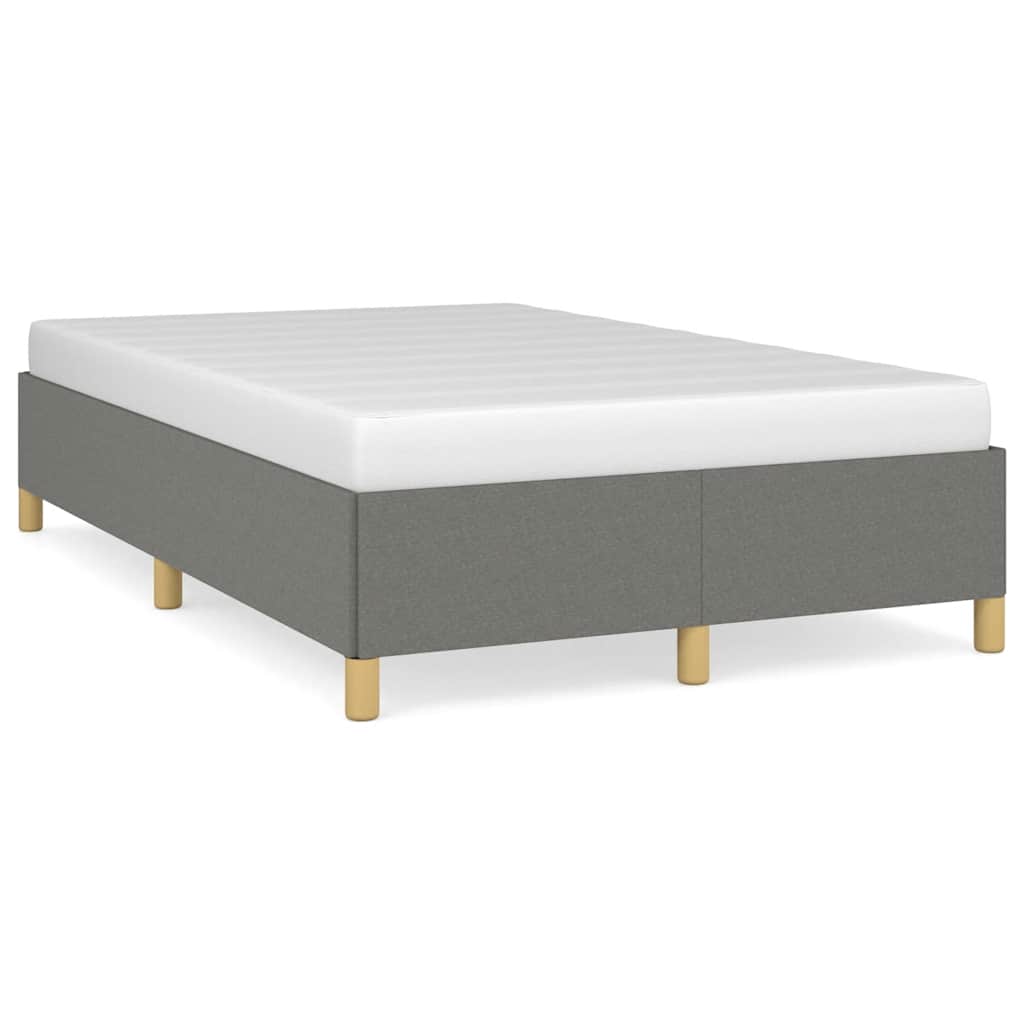 Bettgestell ohne Matratze Dunkelgrau 120x190 cm Stoff