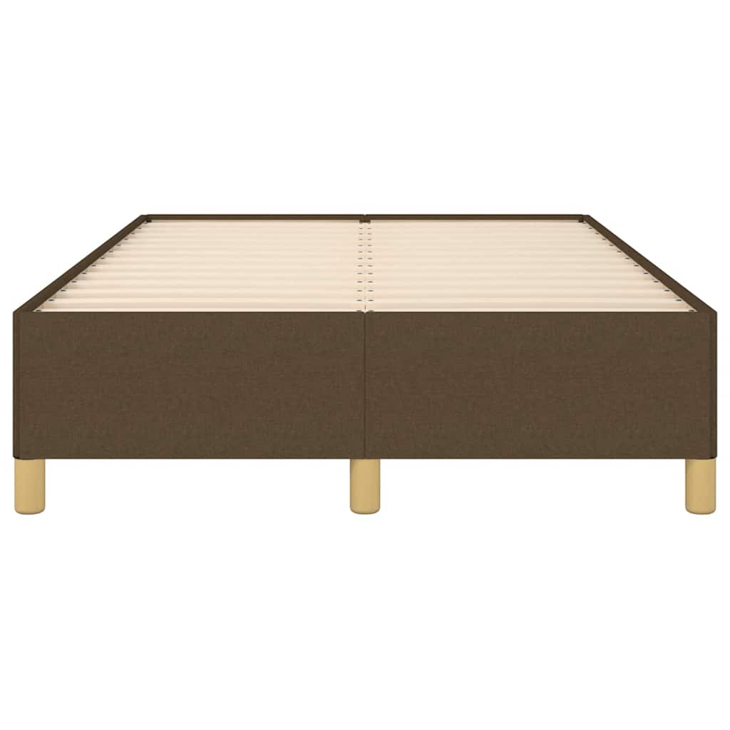 Bettgestell ohne Matratze Dunkelbraun 120x190 cm Stoff