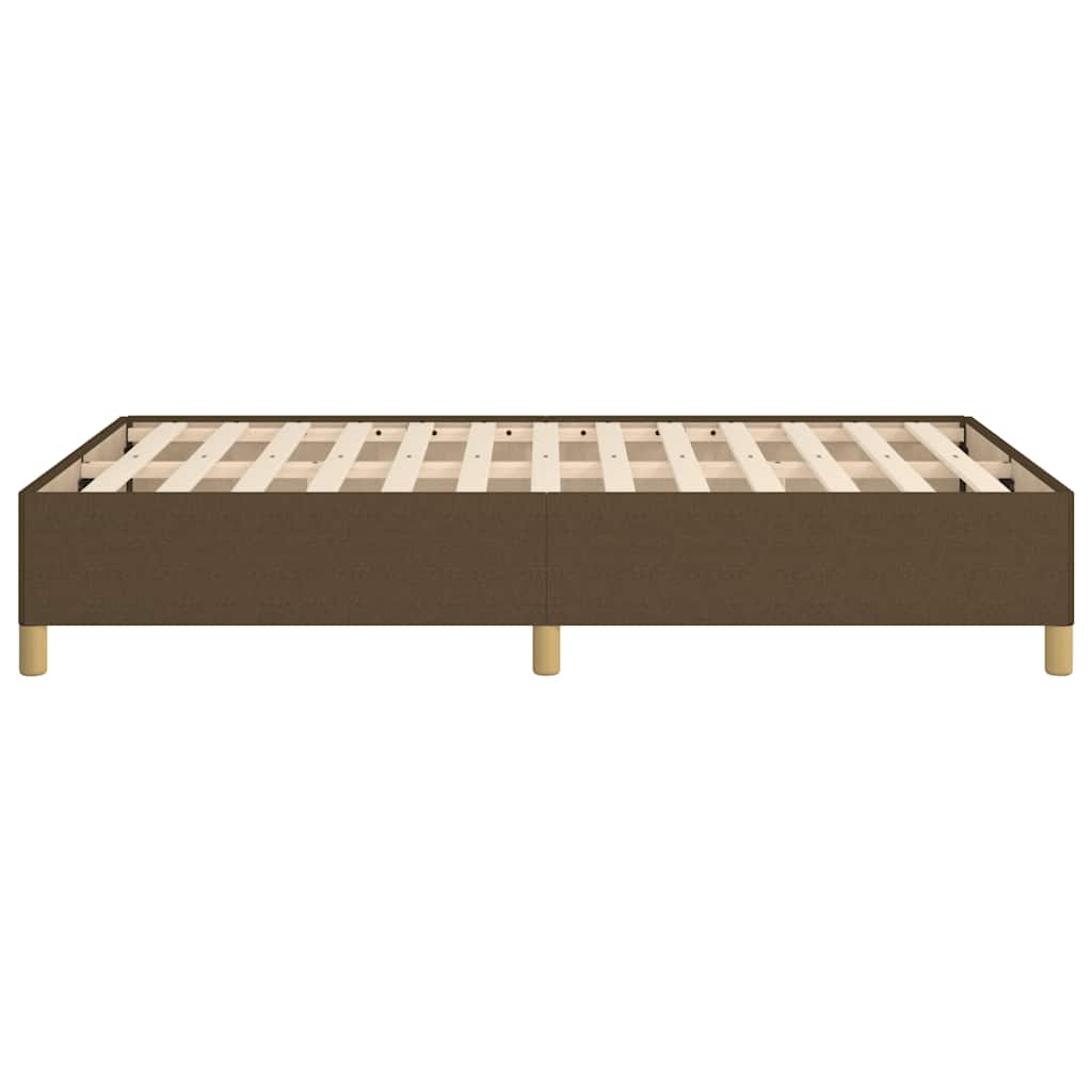 Bettgestell ohne Matratze Dunkelbraun 120x190 cm Stoff