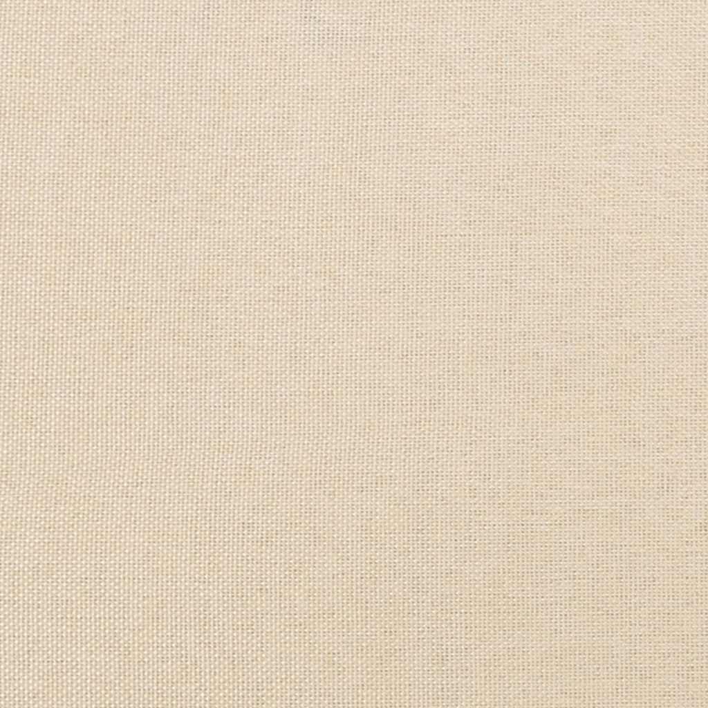 Bettgestell ohne Matratze Creme 120x190 cm Stoff