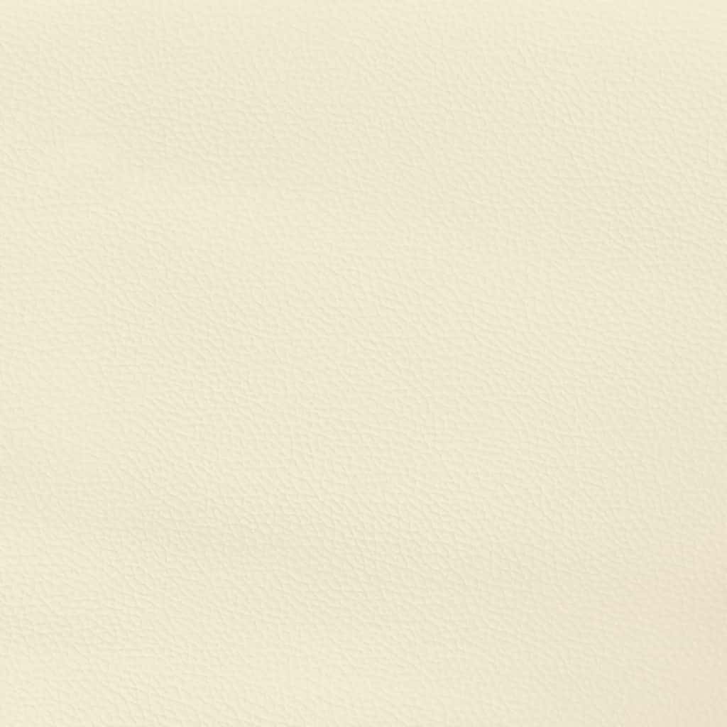 Bettgestell ohne Matratze Creme 120x190 cm Kunstleder