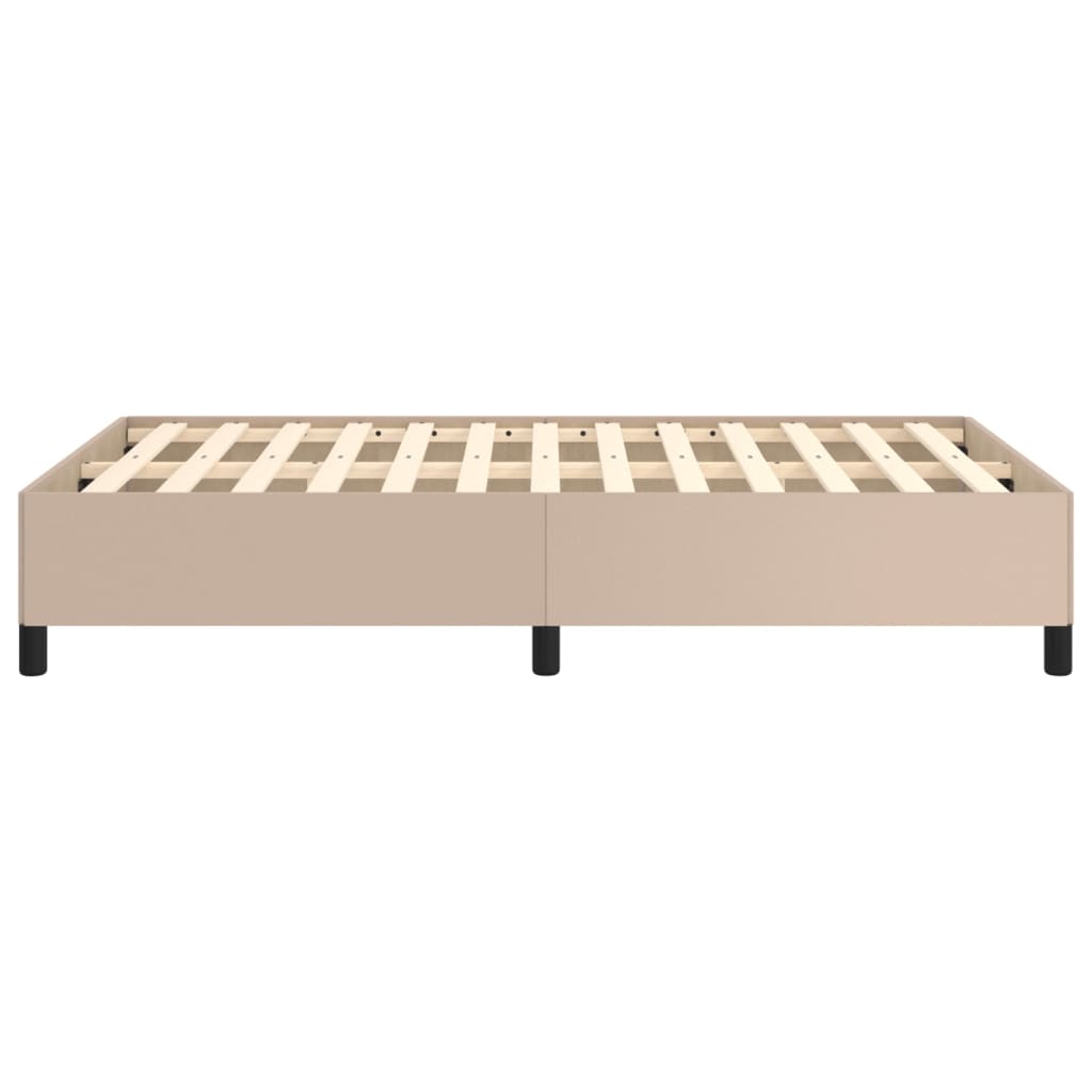 Bettgestell ohne Matratze Cappuccino-Braun 120x190cm Kunstleder